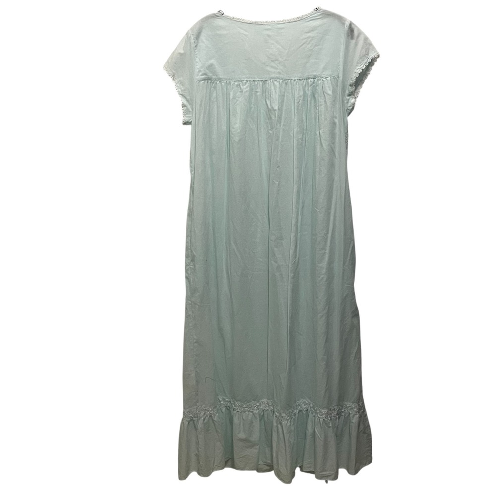 Eileen West Nightgown Womens M Blue Full Length Cottagecore Granny Sleepwear - Picture 3 of 11